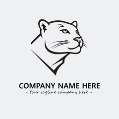 Phanter illustration black and white for logo company vector image
