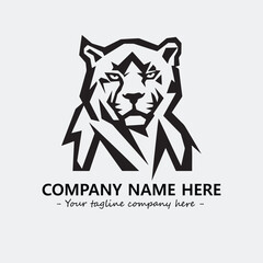 Phanter illustration black and white for logo company vector image
