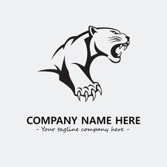 Phanter illustration black and white for logo company vector image
