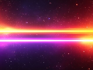 Obraz premium Cosmic Neon Light Beams