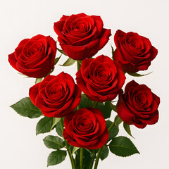 Obraz premium A beautiful bouquet of vibrant red roses.