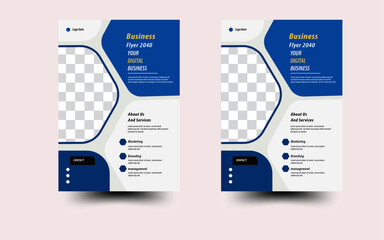 A4 Size Creative Simple Modem Corporate Business flyer design template

