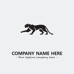 Phanter illustration black and white for logo company vector image
