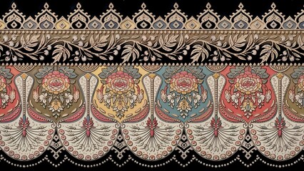 multey colour allover design with border design for printing