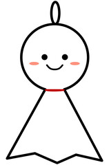 てるてる坊主（線あり）
