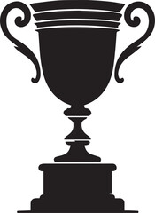 trophy cup silhouette vector illustration