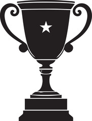 trophy cup silhouette vector illustration