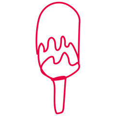 Ice Cream Continuous Line Art
