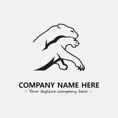 Phanter illustration black and white for logo company vector image
