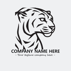 Phanter illustration black and white for logo company vector image
