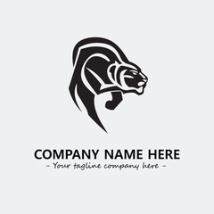 Phanter illustration black and white for logo company vector image
