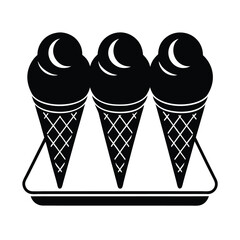  Delicious ice cream glass vector art illustration 