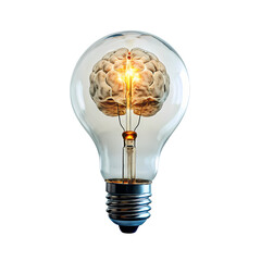Brainpower Ideas  Innovation Lightbulb on transparent background