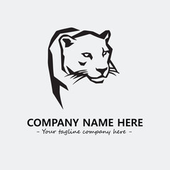 Phanter illustration black and white for logo company vector image
