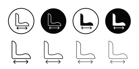 Car seat adjustment icon Flat art illustration in outline