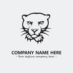 Phanter illustration black and white for logo company vector image
