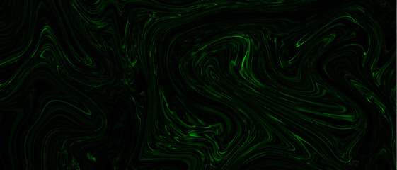 Abstract texture of mix color and black marble pattern modern style Liquid background. Glossy liquid acrylic paint green and black texture background design. Liquid marbling paint background