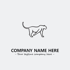 Phanter illustration black and white for logo company vector image
