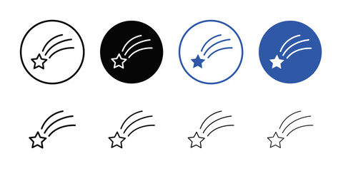 Falling Star Icon Flat art illustration in outline