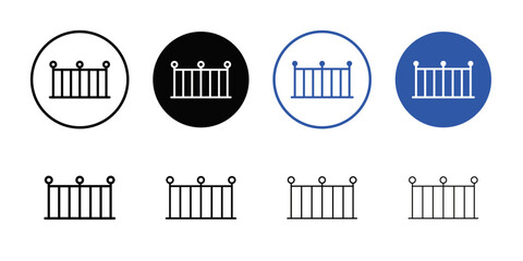 fence icon Flat art illustration in outline