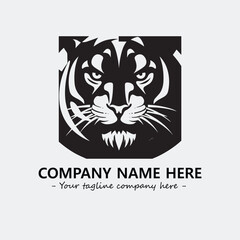 Phanter illustration black and white for logo company vector image
