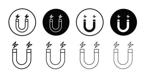 Magnet icon Flat art illustration in outline