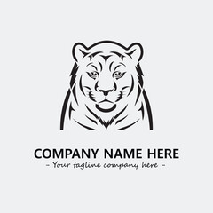 Phanter illustration black and white for logo company vector image
