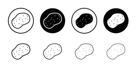 Potato icon Flat art illustration in outline