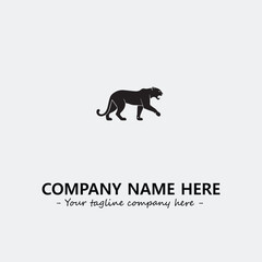Phanter illustration black and white for logo company vector image
