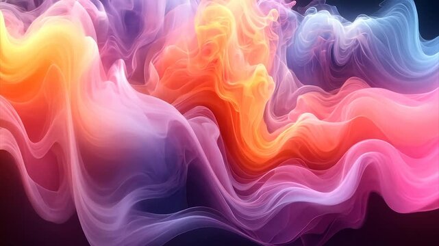 Abstract colorful flowing wave design
