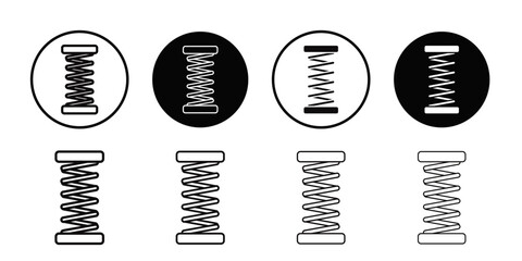 spring icon Flat art illustration in outline