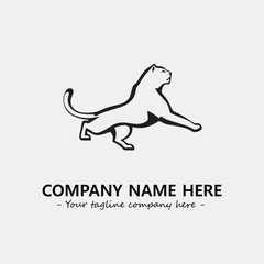 Phanter illustration black and white for logo company vector image
