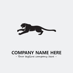 Phanter illustration black and white for logo company vector image
