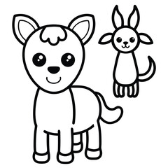 Obraz premium coloring page horse