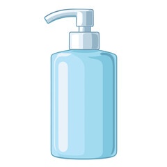 Light Blue Plastic Soap Dispenser Pump Bottle