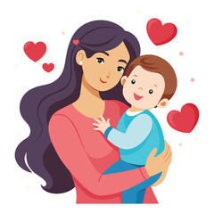 mother and baby love.