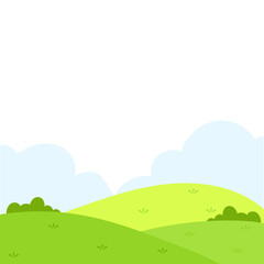Obraz premium Green Field Illustration