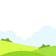 Fototapeta premium Green Field Illustration