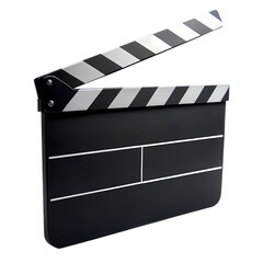 Fototapeta premium Clapperboard Filmmaking Background Image on transparent background
