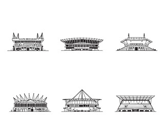 Santiago Bernabeu Stadium Line Art Series © Nazma Begum