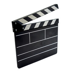 Fototapeta premium Movie Clapperboard Film Production on transparent background