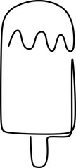 Continuous Ice Cream Line Art