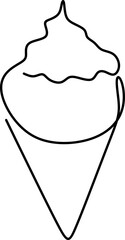 Continuous Ice Cream Line Art