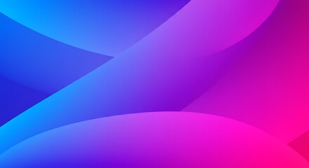 Abstract Background with Curved Shapes in Vivid Blue and Magenta Gradient
