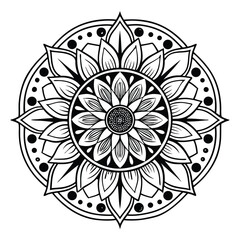 Mandala Pattern Stencil doodles sketch