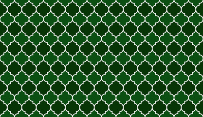 Elegant green Moroccan seamless pattern for backgrounds
