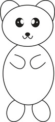 Black and white hand drawing Bear DNR style 1