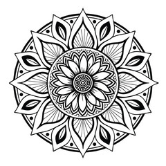 Mandala Pattern Stencil doodles sketch