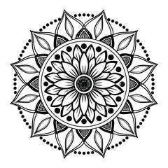 Mandala Pattern Stencil doodles sketch