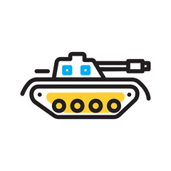Vector multi color icon for Tank
